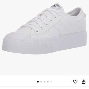 Adidas Nizza Platform Sneaker White on White